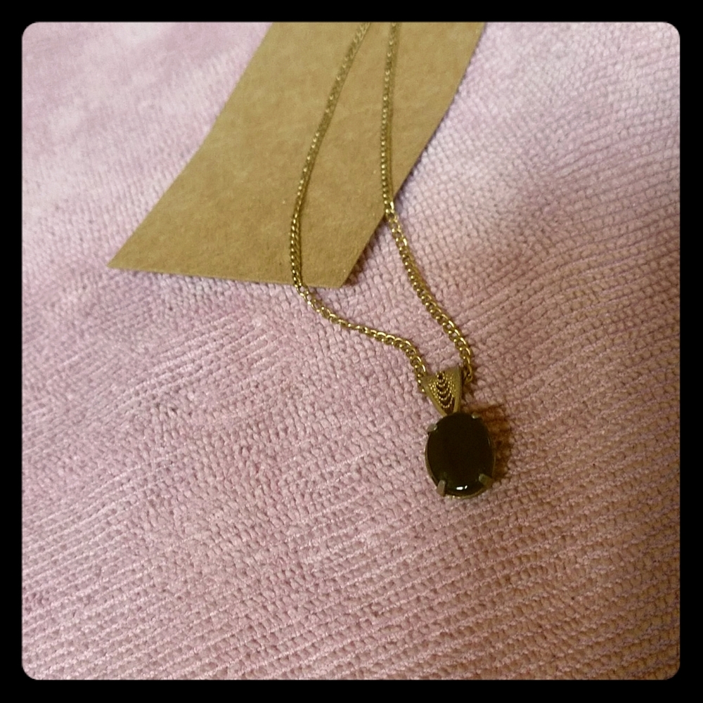 Dark stone 12karat gold  necklace